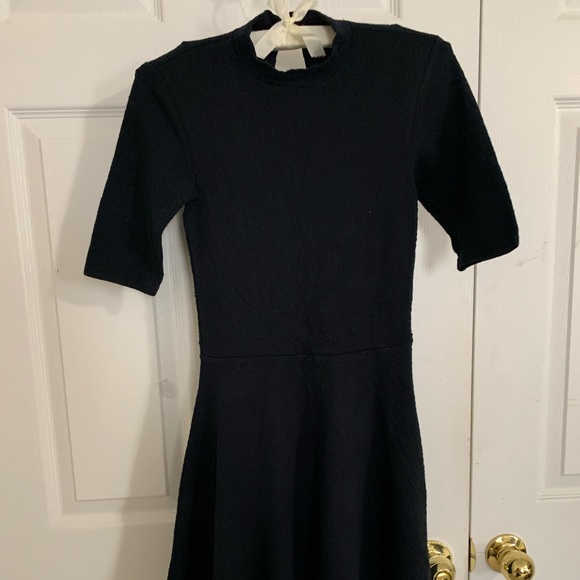 Topshop Black Mini Knit Dress Size 2 - Picture 4 of 5